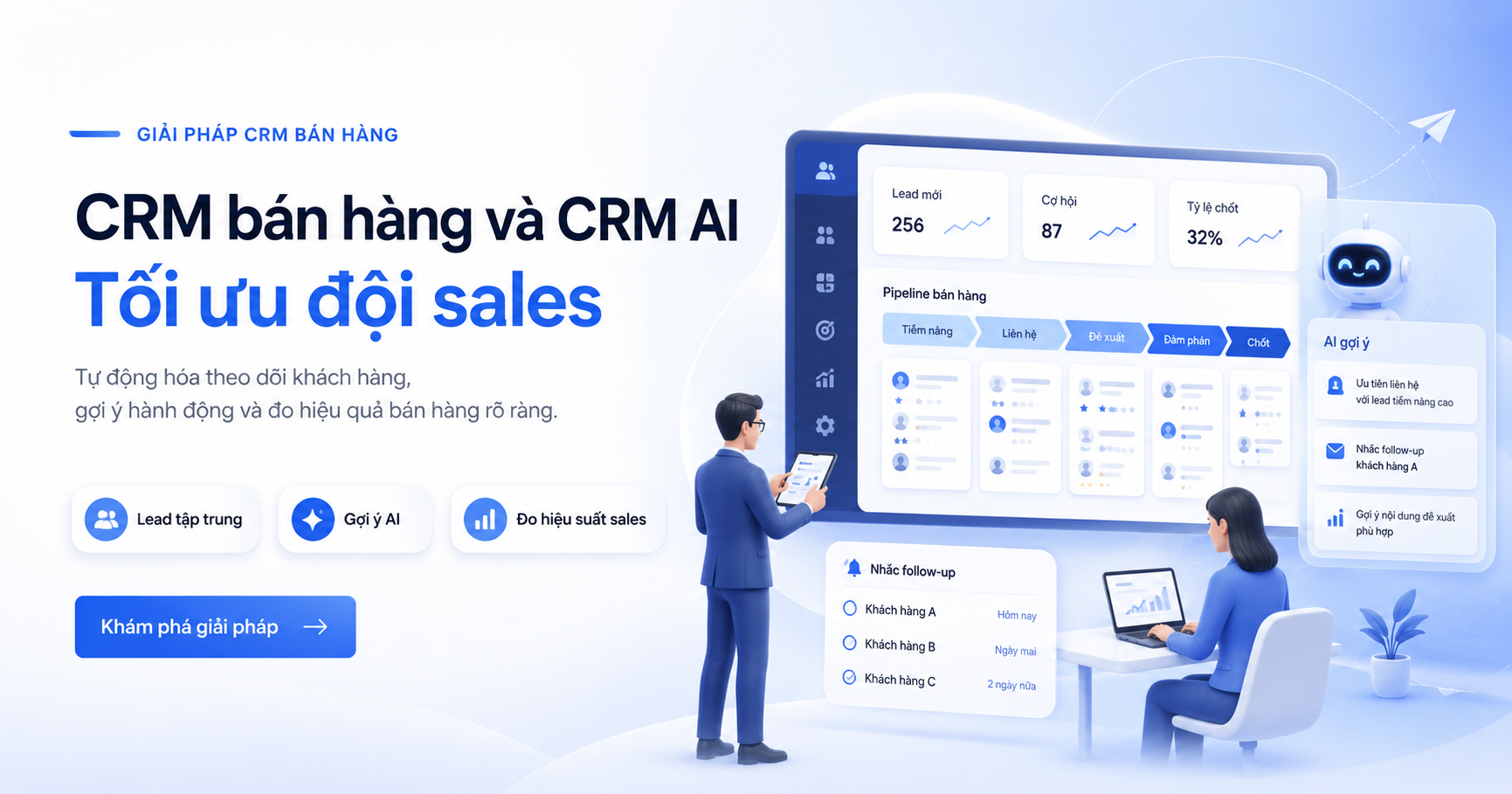 CRM bán hàng và CRM AI: Tối ưu đội sales