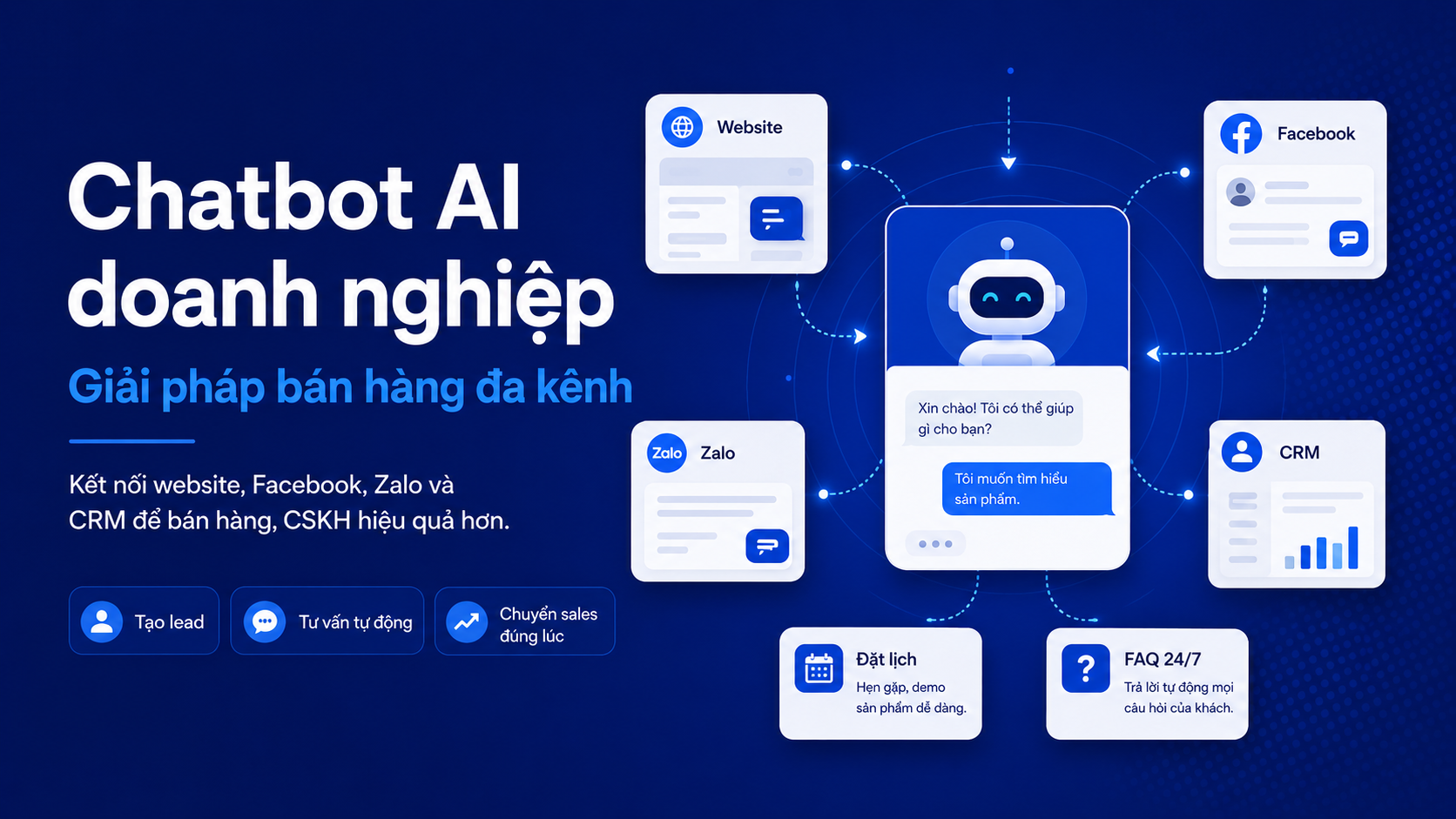 Chatbot AI doanh nghiệp: Bán hàng đa kênh