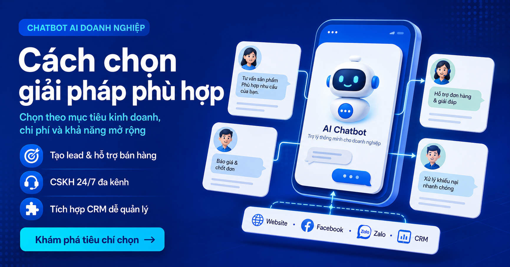 Cách chọn chatbot AI doanh nghiệp phù hợp