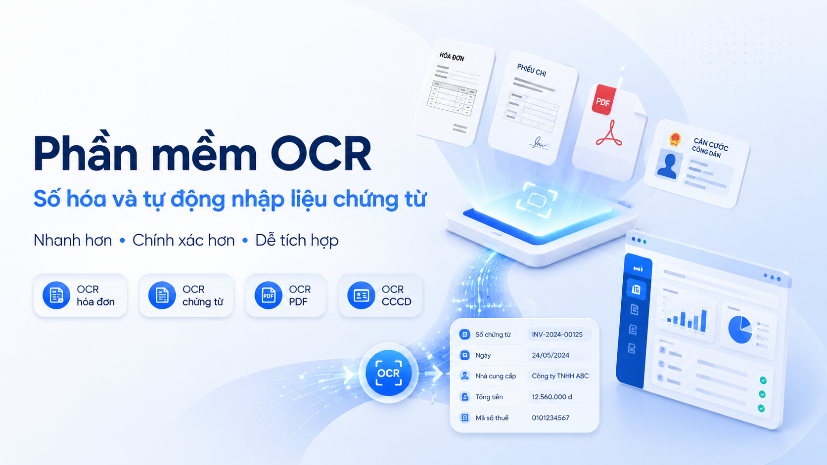 Phần mềm OCR tự động nhập liệu chứng từ